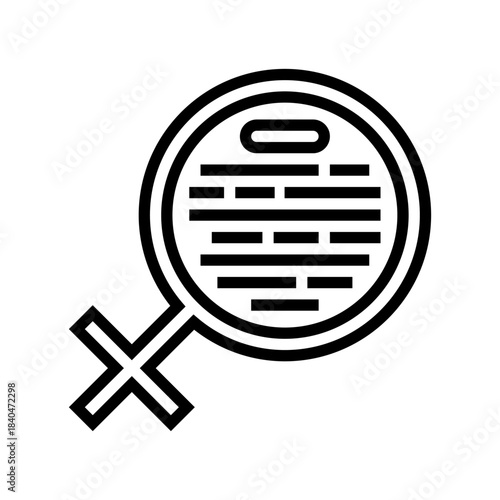 feminist theory line icon vector illustration