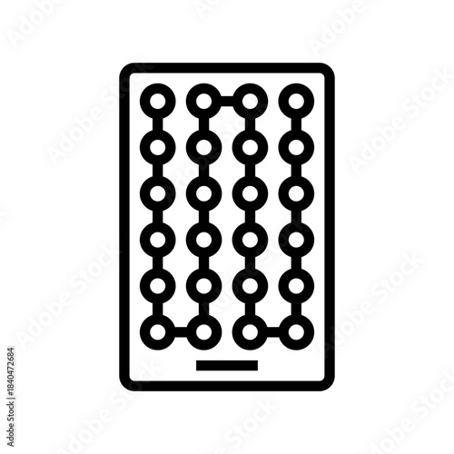hormone capsule blister pack line icon vector illustration