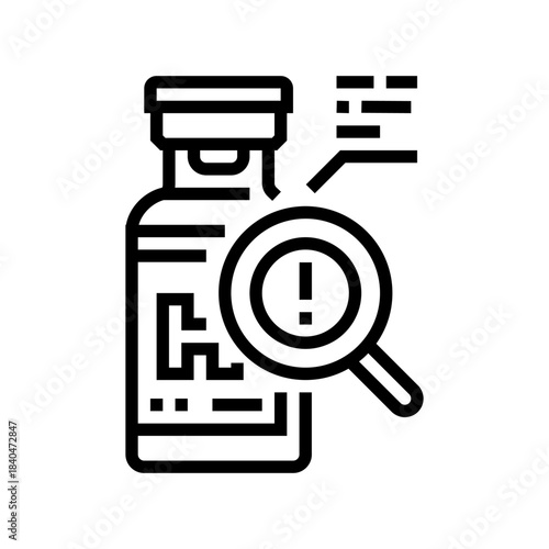 hormone therapy side effect monitoring line icon vector illustration