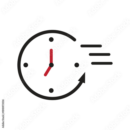 clock  logo icon illustration flat
