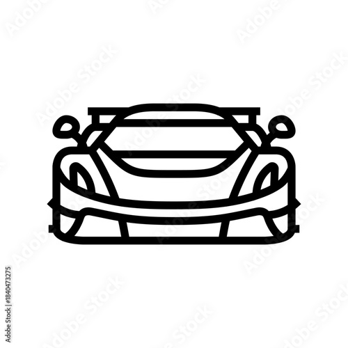 sports car line icon vector illustration