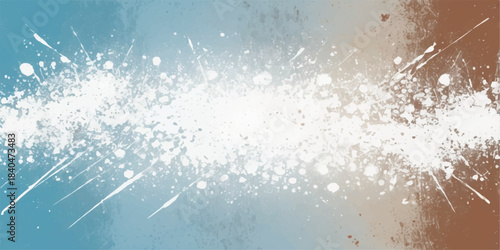 Abstract blue grunge background with water texture, ice, and light, featuring a splash design and copy space