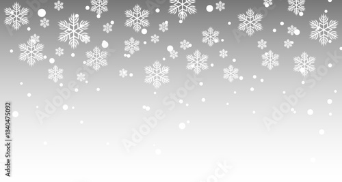 White Snowflake Winter Background Gradient Design for Christmas, winter holidays, seasonal decorations, greeting cards, banners, and digital winter designs.