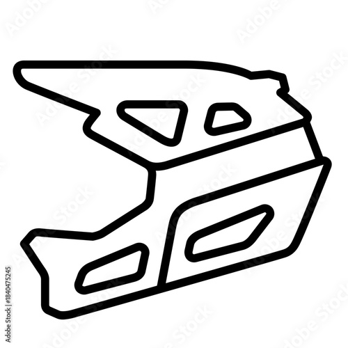 Mountain bike helmet icon in outline style