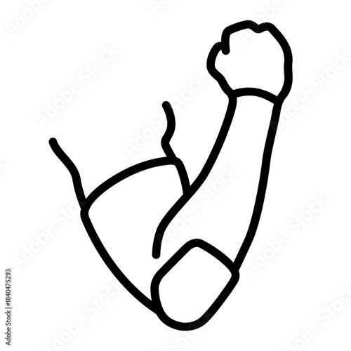Elbow pad icon in outline style