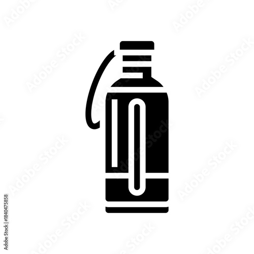 vitamin bottle futuristic glyph icon vector illustration
