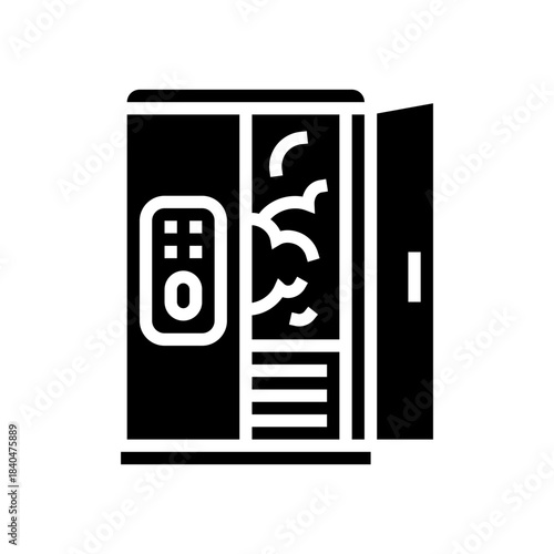 cryotherapy chamber glyph icon vector illustration