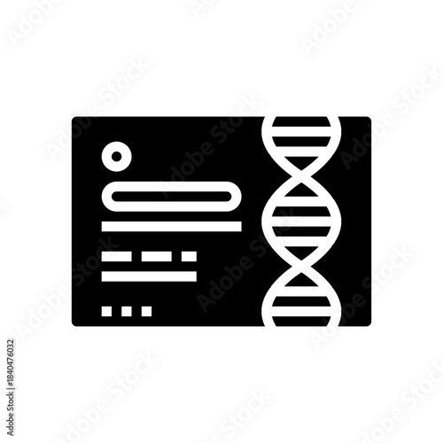 personal genetic testing kit glyph icon vector illustration