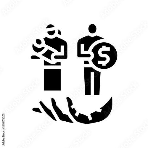 gender roles glyph icon vector illustration