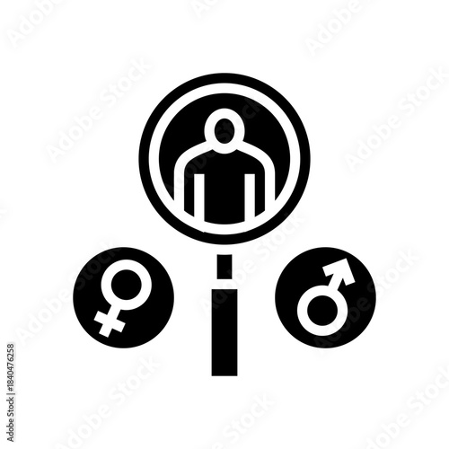 gender identity glyph icon vector illustration