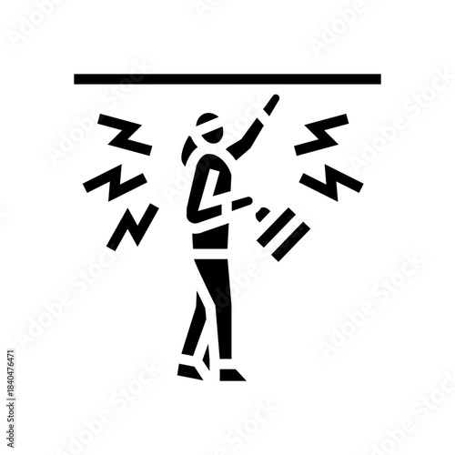 glass ceiling glyph icon vector illustration