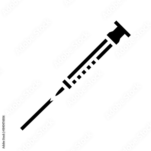 hormone therapy syringe glyph icon vector illustration