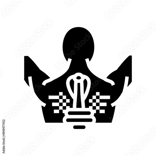 new tattoo glyph icon vector illustration