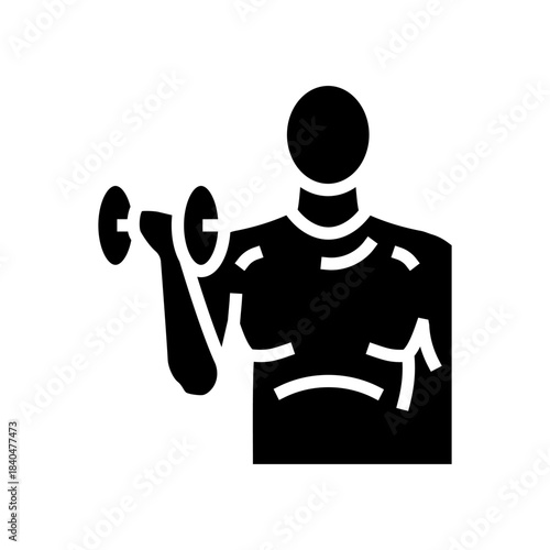 gym workout glyph icon vector illustration