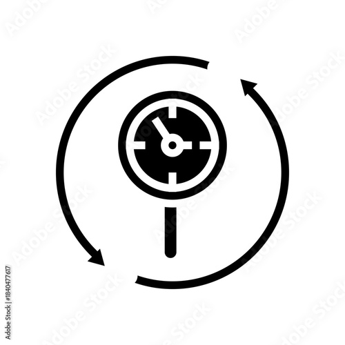 midlife re evaluation glyph icon vector illustration