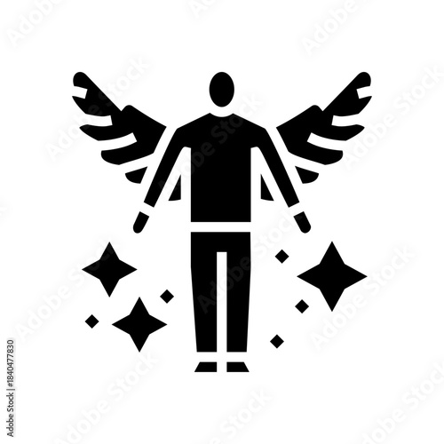 personal freedom glyph icon vector illustration
