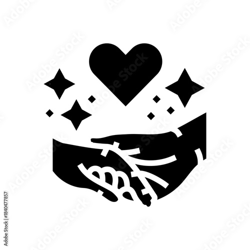 new relationships         glyph icon vector illustration