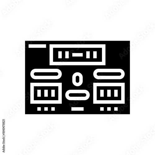 scoreboard numbers glyph icon vector illustration