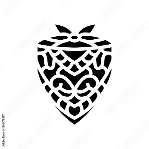 western style bandana glyph icon vector illustration