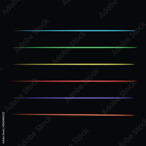 Symmetric colorful fluorescent neon colored bars