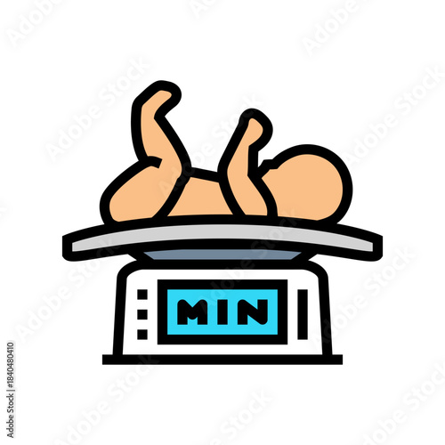 low birth weight color icon vector illustration