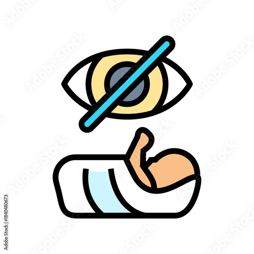vision problems color icon vector illustration