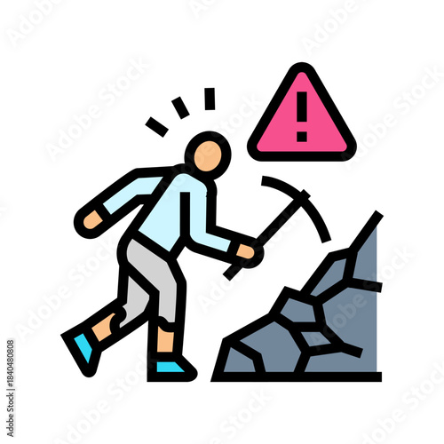 child labor color icon vector illustration