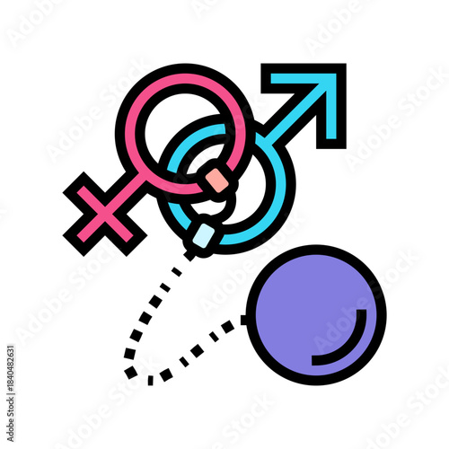 gender norms color icon vector illustration