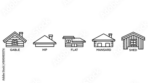 Minimalist black and white illustration showing a guitar neck with a wrench and string roll, representing instrument repair, beside two blank rectangular boxes.