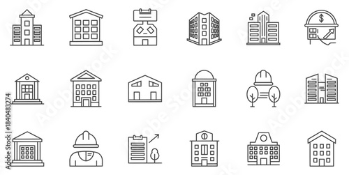 Urban Project Vector Illustration in Lines