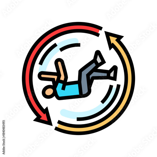 change metathesiophobia fear color icon vector illustration