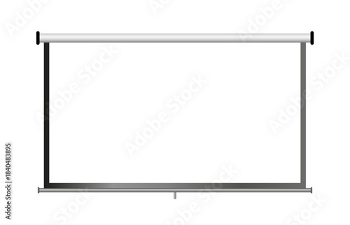 Blank presentation display template, projector screen mockup