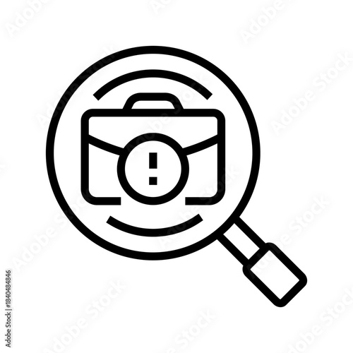 hiring challenges line icon vector illustration