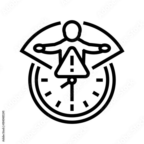 premature birth line icon vector illustration