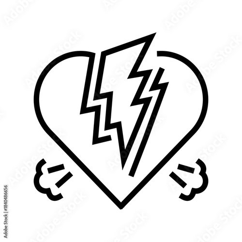 frequent arguments couple line icon vector illustration