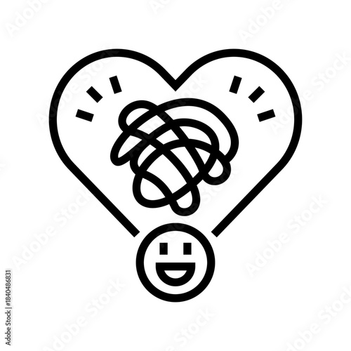 passive aggressive behavior line icon vector illustration