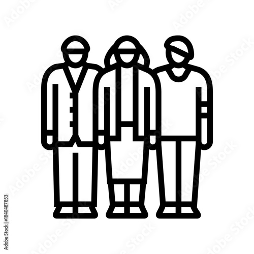 representation line icon vector illustration