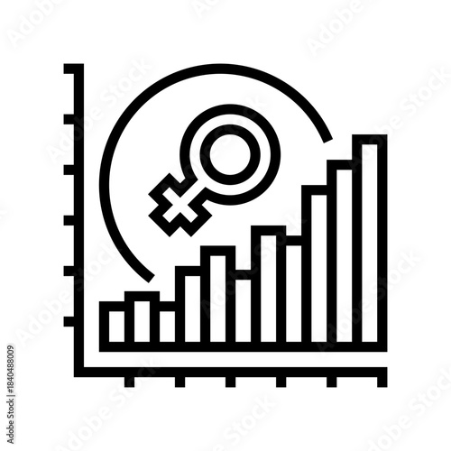 gender mainstreaming line icon vector illustration