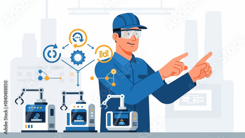 innovative technology engineer overseeing advanced 3d printing manufacturing