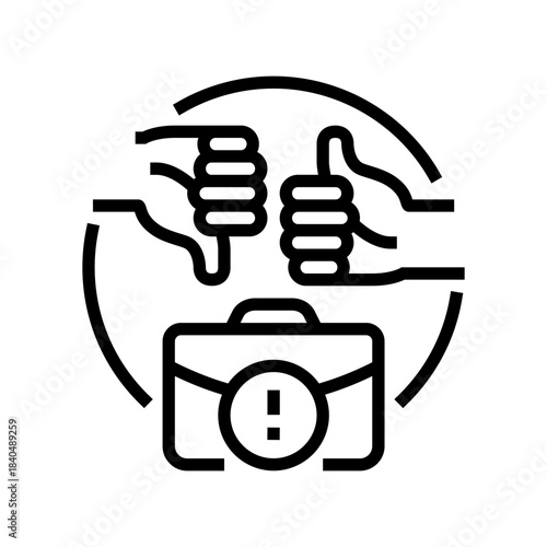 changing customer preferences line icon vector illustration