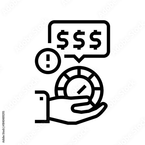 investor expectations startup line icon vector illustration