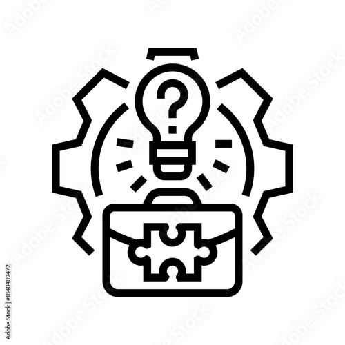 lack of industry experience line icon vector illustration