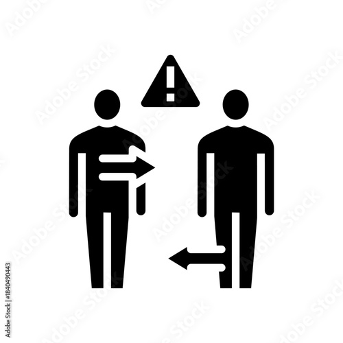 employee turnover glyph icon vector illustration