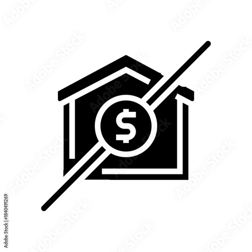 poverty and homelessness glyph icon vector illustration