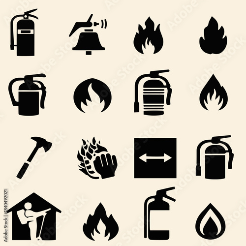 Fire Station Icon for Emergency Services
