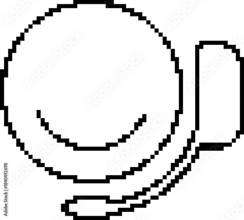 Call center 8-bit pixel icon. Vector illustration.