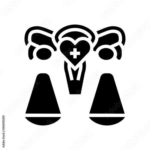 reproductive justice glyph icon vector illustration