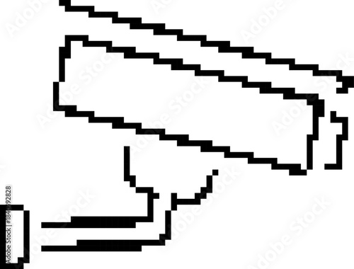 cctv 8-bit pixel icon. Vector illustration.