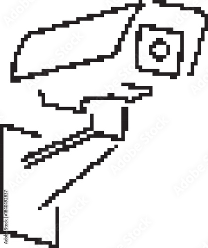 cctv 8-bit pixel icon. Vector illustration.