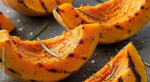 Grilled Pumpkin Slices with Rosemary and Pepper
